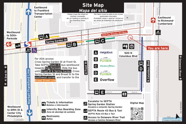philadelphia bus station map